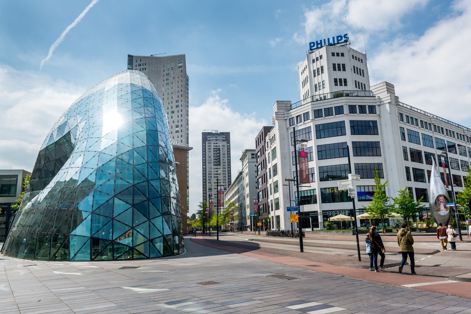 Eindhoven Philips-gebied en moderne stad