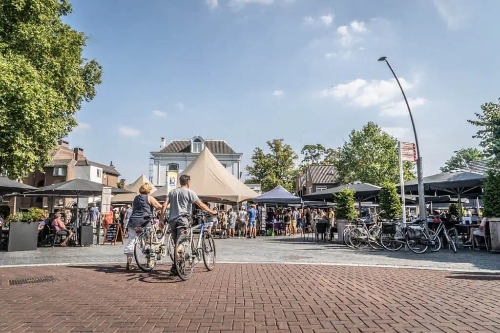 Dakdekker aan het werk op een dak in Rosmalen